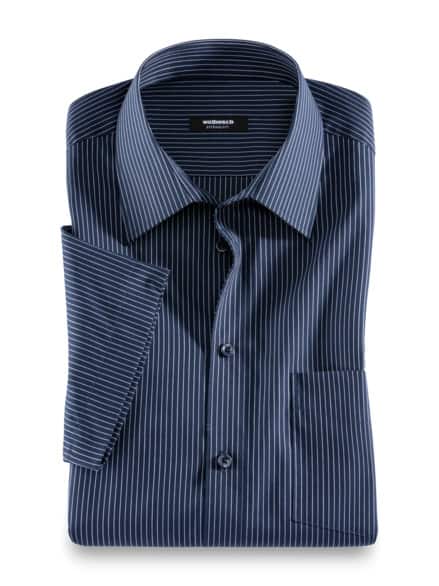 Extraglatt-Hemd Walbusch-Kragen Nadelstreifen Navy Extraglatt-Hemd Walbusch-Kragen Nadelstreifen Navy