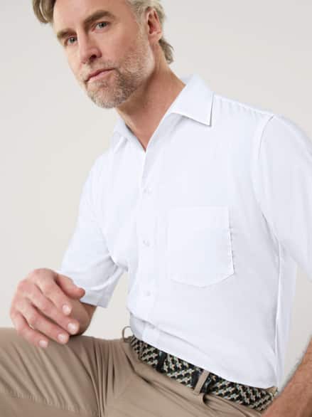 Extraglatt-Hemd Walbusch-Kragen Weiß Extraglatt-Hemd Walbusch-Kragen Weiß