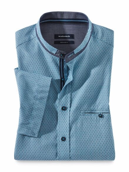 Kurzarm Struktur-Hemd Türkis Kurzarm Struktur-Hemd Türkis