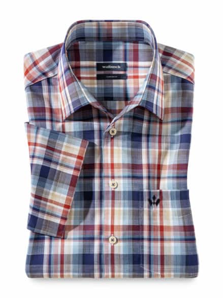 Extraglatt-Hemd Tropical Karo Marine Extraglatt-Hemd Tropical Karo Marine