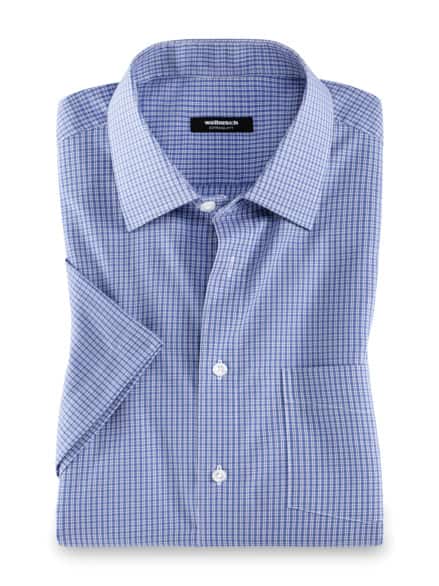 Extraglatt-Hemd Kent-Kragen Karo Blau/Weiß Extraglatt-Hemd Kent-Kragen Karo Blau/Weiß
