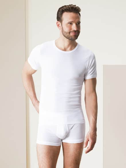 Masterclass-Rundhals-Shirt 2er-Pack Weiß