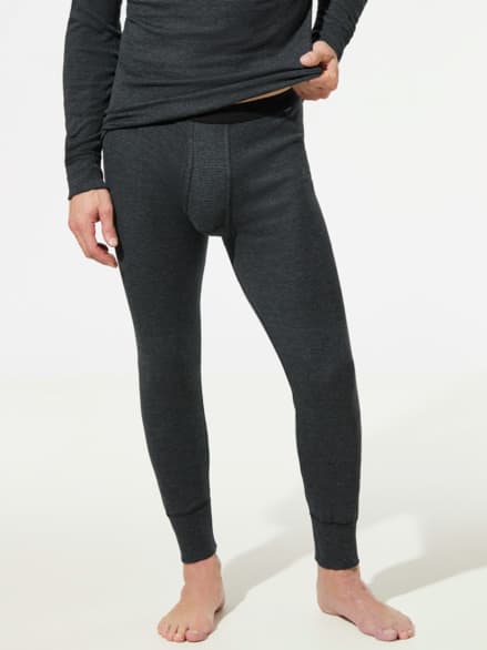 Thermo-Hose lang 2er-Pack Anthrazit Gestr