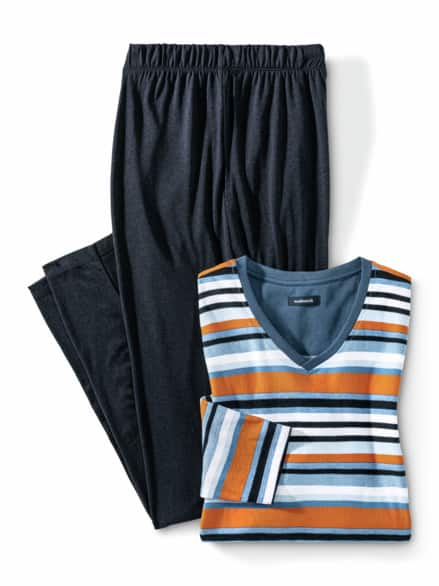 Cooling Pyjama Blau/Orange