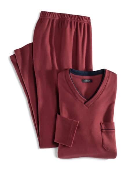 Wohlfühl Schlafanzug Easycare Bordeaux