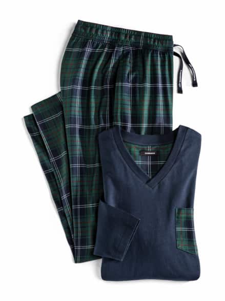 Tartan Pyjama Marine/Grün Tartan Pyjama Marine/Grün