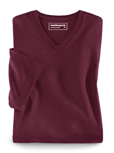 T-Shirt V-Ausschnitt Burgund T-Shirt V-Ausschnitt Burgund