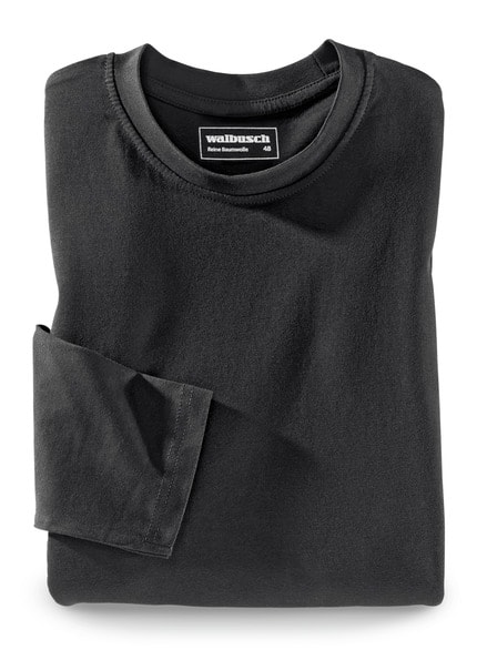 Langarm-Shirt Rundhalsausschnitt Schwarz Langarm-Shirt Rundhalsausschnitt Schwarz