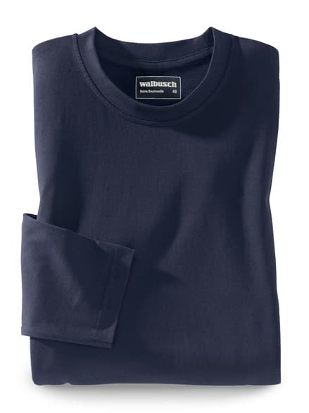 Langarm-Shirt Rundhalsausschnitt Marine Langarm-Shirt Rundhalsausschnitt Marine
