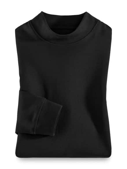 Langarm-Shirt Stehkragen Schwarz Langarm-Shirt Stehkragen Schwarz