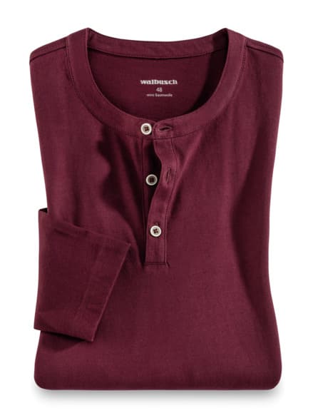 Henley-Shirt Burgund Henley-Shirt Burgund