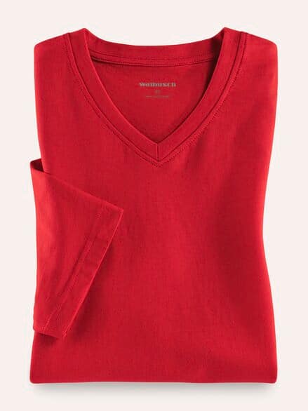 T-Shirt V-Ausschnitt Rot T-Shirt V-Ausschnitt Rot