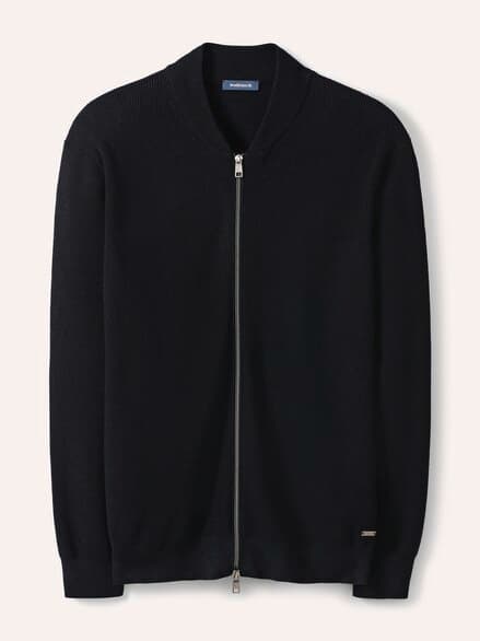 Zip-Jacke Ministruktur Marine Zip-Jacke Ministruktur Marine