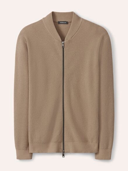 Zip-Jacke Ministruktur Sand Zip-Jacke Ministruktur Sand