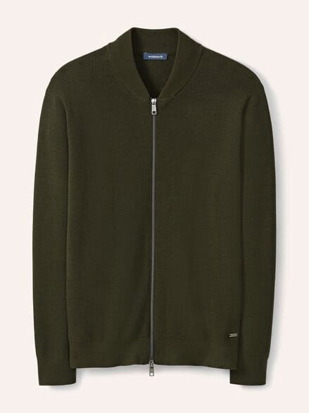 Zip-Jacke Ministruktur Oliv