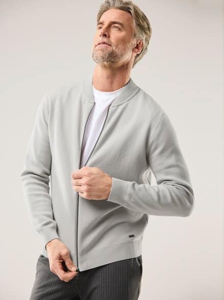 Milano Zip-Jacke Stein