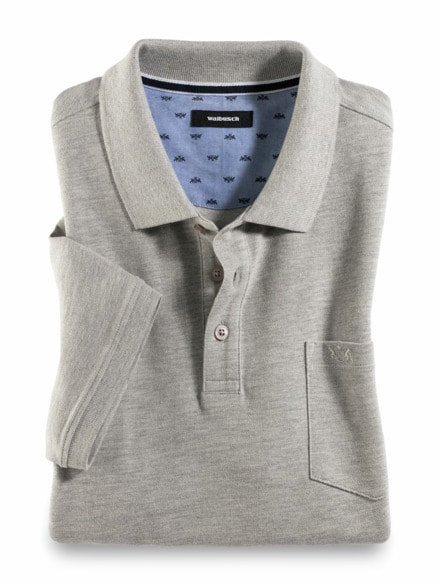 Pique-Polo Pima Cotton Mittelgrau Pique-Polo Pima Cotton Mittelgrau