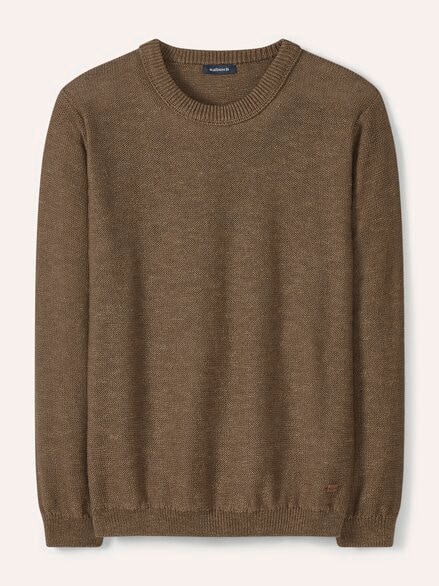 Premium Leinen-Pullover Latte