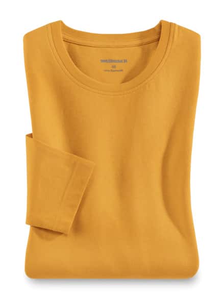 Langarm-Shirt Rundhalsausschnitt Safran Langarm-Shirt Rundhalsausschnitt Safran