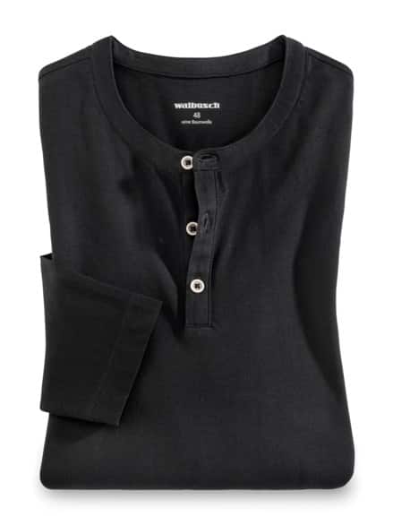 Henley-Shirt Schwarz Henley-Shirt Schwarz