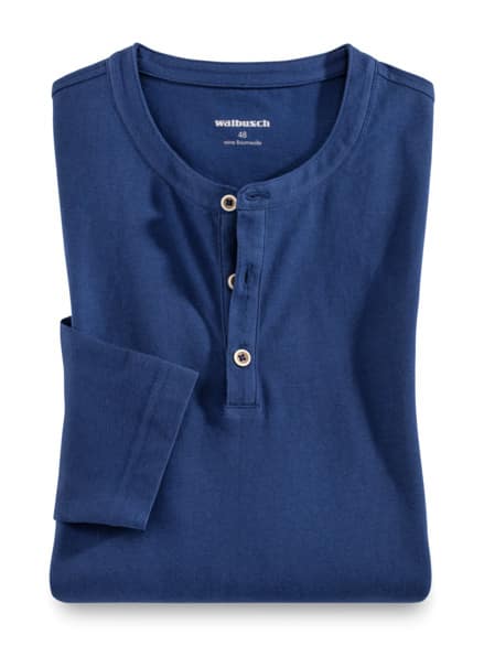 Henley-Shirt Blau Henley-Shirt Blau