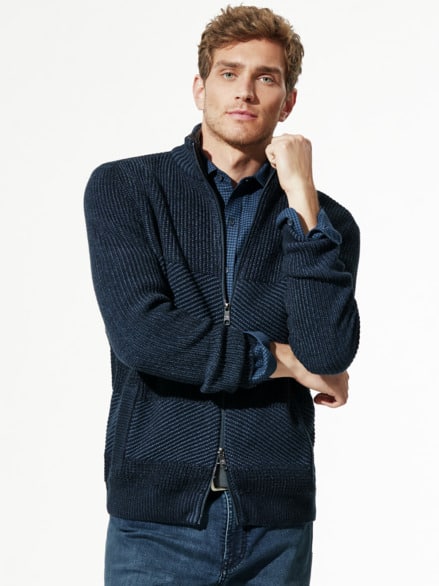 Thermo-Strukturmix-Jacke Marine