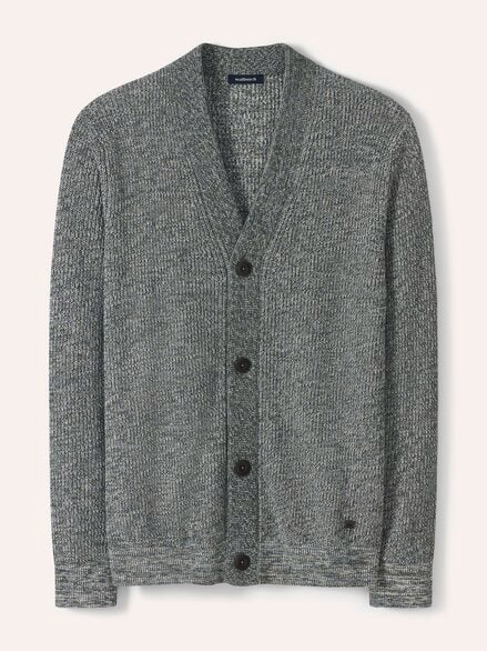 Mouline Cardigan Khaki/Navy Mouline Cardigan Khaki/Navy