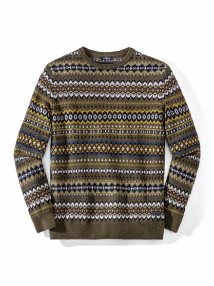 Fair-Isle-Pullover Salbei Fair-Isle-Pullover Salbei