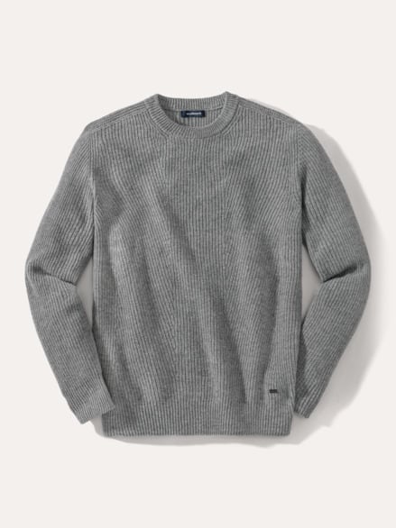 Cashmino Pullover Nahtlos Grau Melange