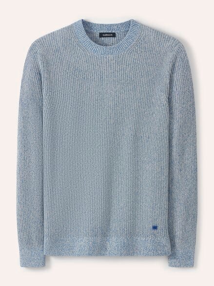 Mouline Pullover Mittelblau