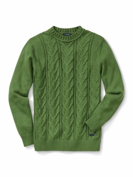 Zopfpullover Woolcot Grün Zopfpullover Woolcot Grün