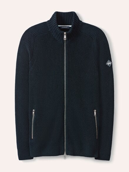 Zip-Jacke Patentstrick Marine Zip-Jacke Patentstrick Marine