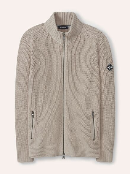 Zip-Jacke Patentstrick Natur Zip-Jacke Patentstrick Natur