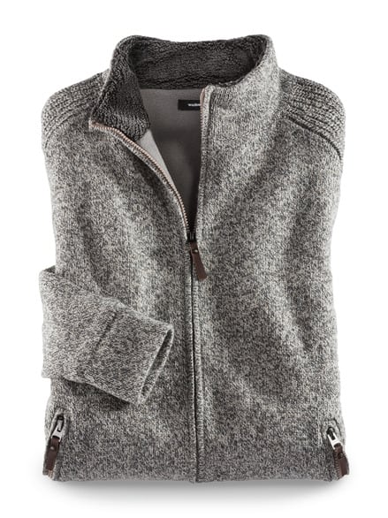 Zwei-Lagen-Strickjacke Winterwarm Natur Zwei-Lagen-Strickjacke Winterwarm Natur