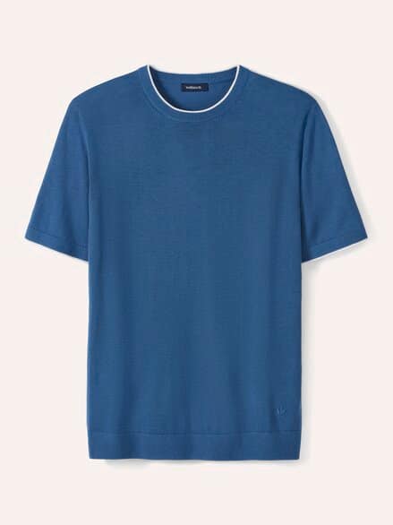 Feinstrick Shirt Rauchblau