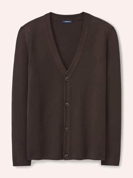 Milano Cardigan mit Baumwolle Dunkelbraun