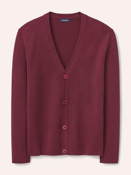 Milano Cardigan mit Baumwolle Bordeaux
