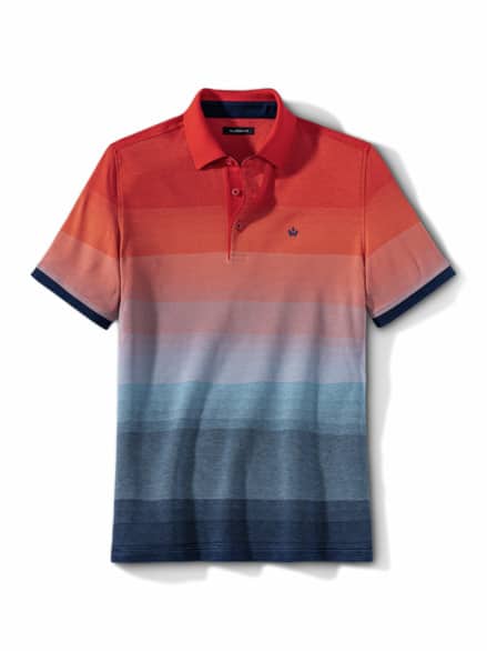 Ombre Streifenpolo Hitzefrei Koralle Ombre Streifenpolo Hitzefrei Koralle