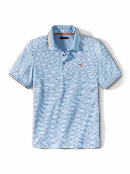 Mosaik-Polo Hellblau