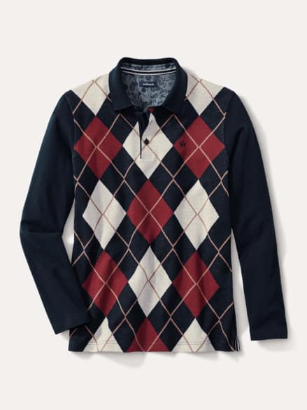 Rauten-Polo Supersoft Raute Bordeaux Rauten-Polo Supersoft Raute Bordeaux