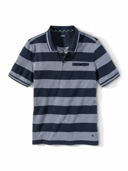 Extraglatt-Polo Klimakontrolle Streifen Marine Extraglatt-Polo Klimakontrolle Streifen Marine