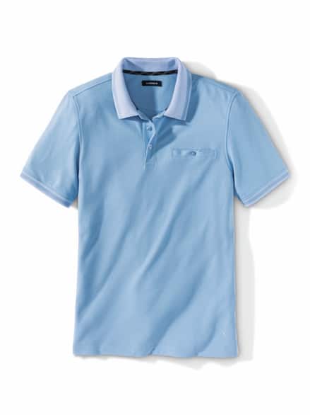 Extraglatt-Polo Klimakontrolle Hellblau