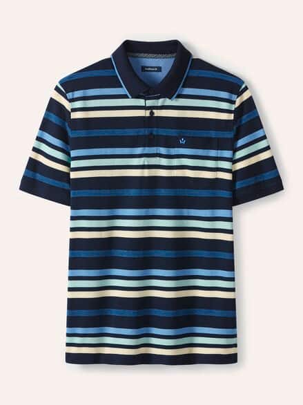 Extraglatt-Polo Bicolor Streifen Extraglatt-Polo Bicolor Streifen