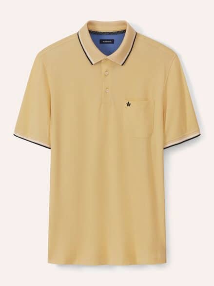Extraglatt-Polo Bicolor Uni Gelb