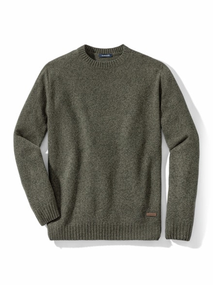 Lammwoll-Pullover Nahtlos Salbei