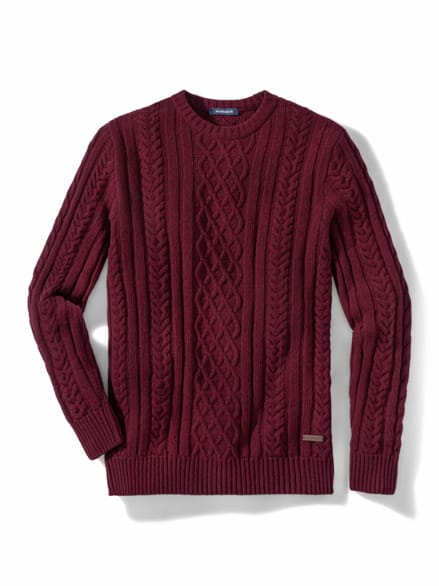 Aran-Pullover Bordeaux Aran-Pullover Bordeaux