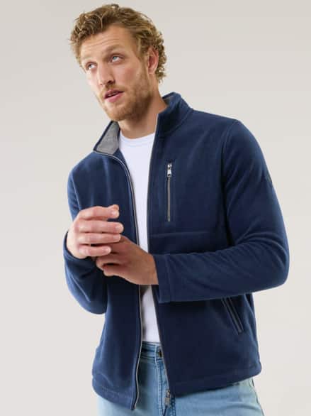 Huskyfleece Jacke Marine