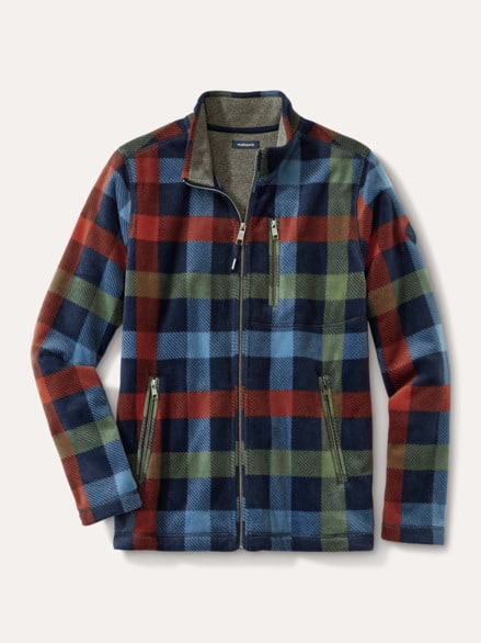 Huskyfleece Jacke Karo Marine Huskyfleece Jacke Karo Marine