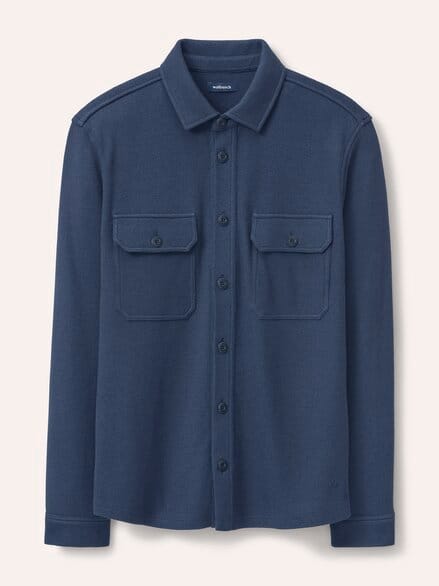 Overshirt mit Struktur Marine Overshirt mit Struktur Marine