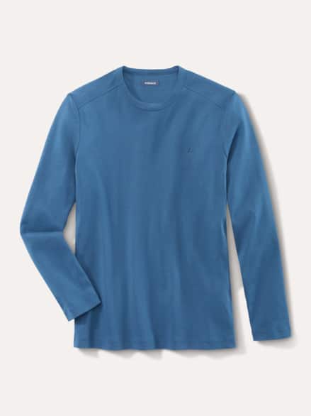 Langarm Zu schade für Drunter-Shirt Mittelblau